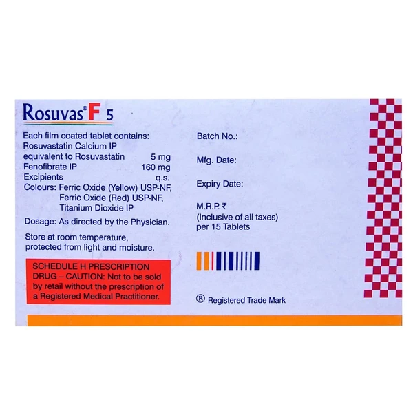 ROSUVAS F 5MG TAB 1*10 1*10