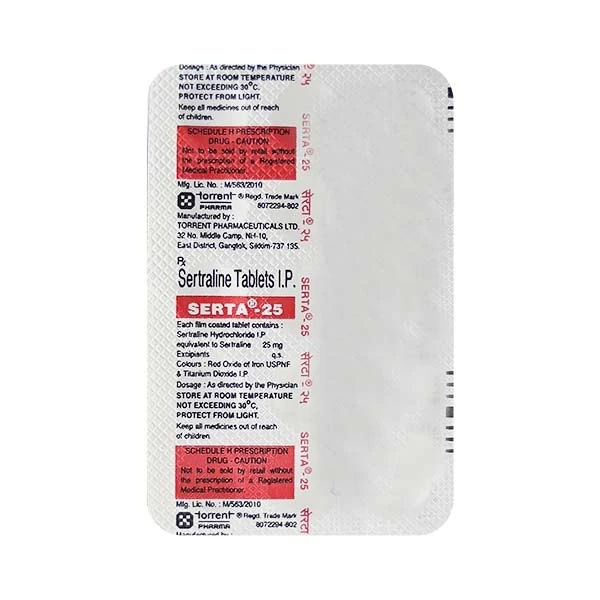 SERTA 25MG TAB 1*15