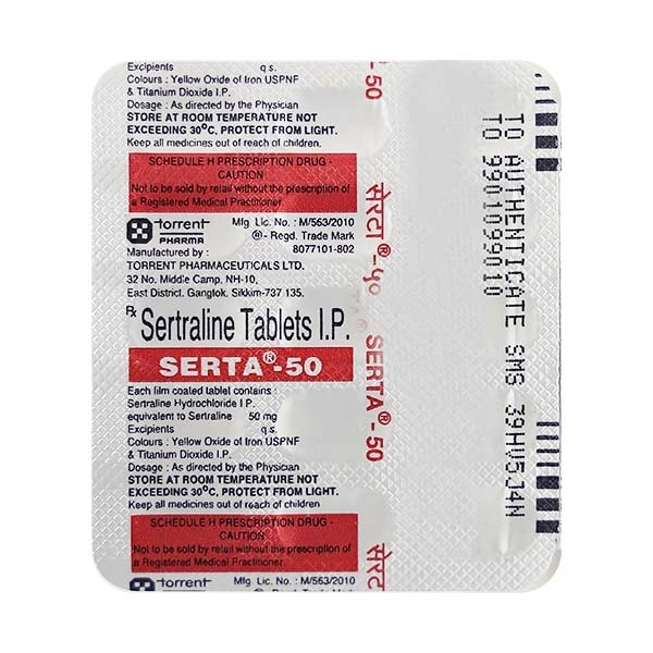 SERTA 50MG TAB 1*15