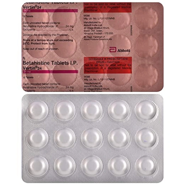 VERTIN TAB 24MG 1*15