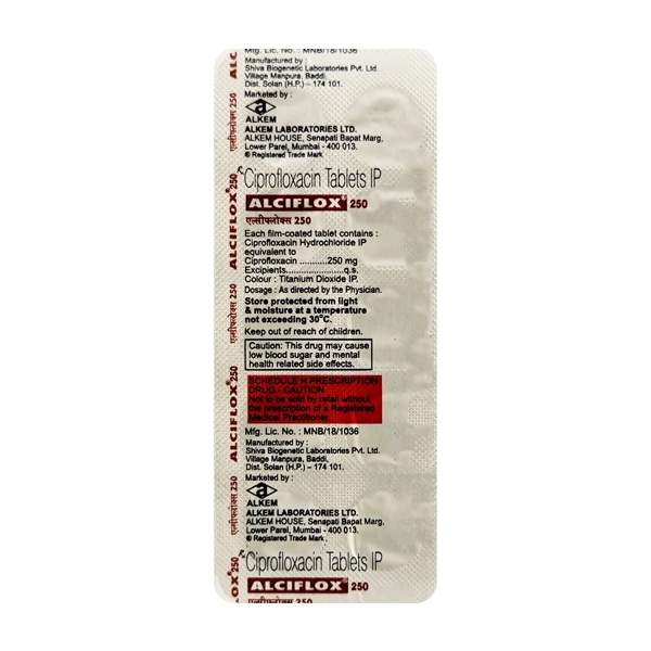 Alciflox 250mg Tablet - Prescription Required