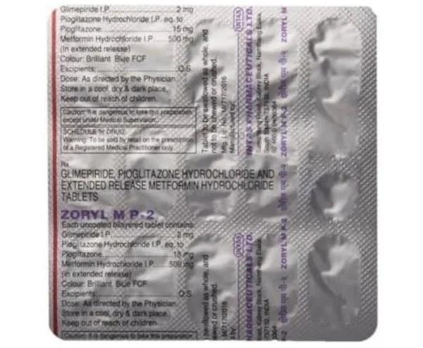 ZORYL MP 2 TABLETS