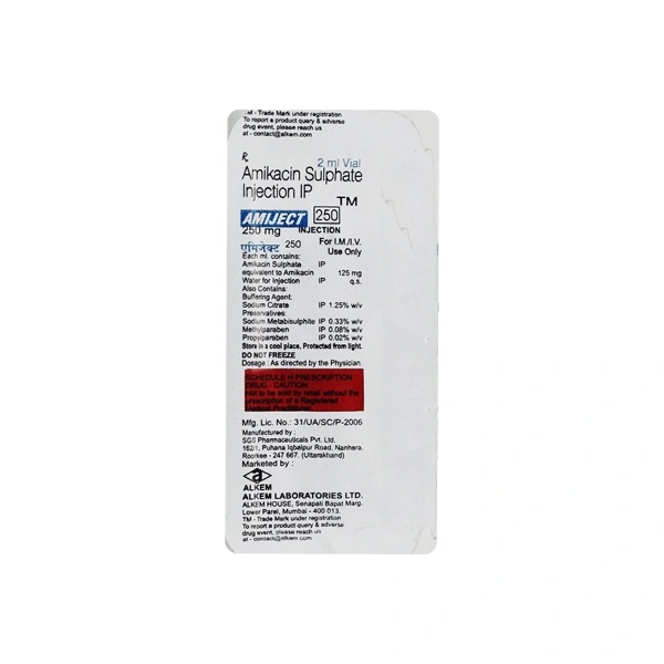 Amiject  250mg Injection  - Prescription Required