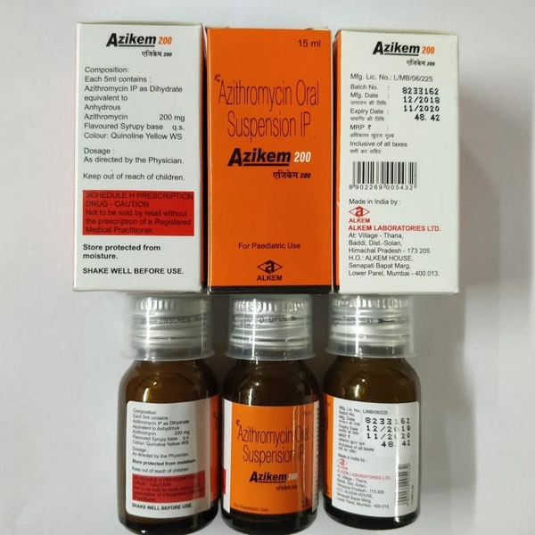 Azikem 200mg/5ml Suspension  - Prescription Required