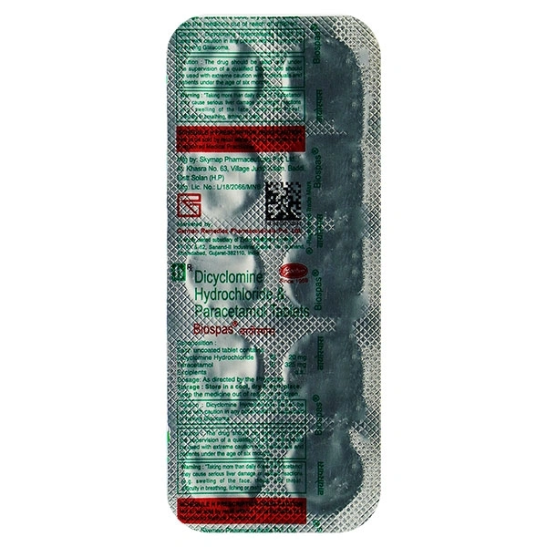 Biospas 20mg/325mg Tablet  - Prescription Required