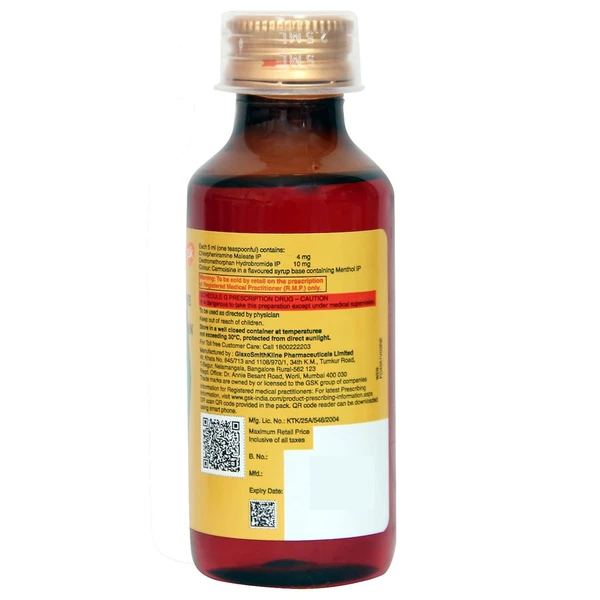 GLAXO PIRITONE CS COUGH SYP 100ML