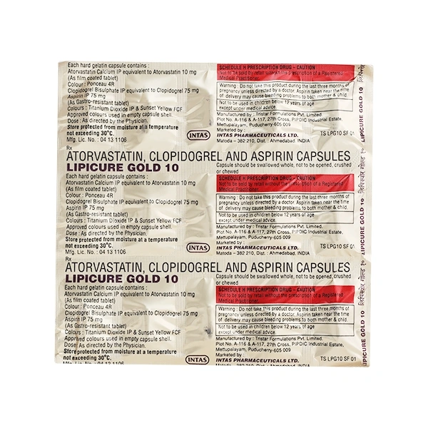 Lipicure Gold 10 Capsule  - Prescription Required