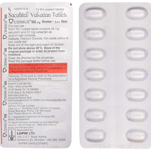 CIDMUS 100mg Tablet  - Prescription Required