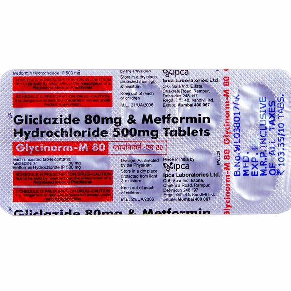 Glycinorm-M 80 Tablet  - Prescription Required