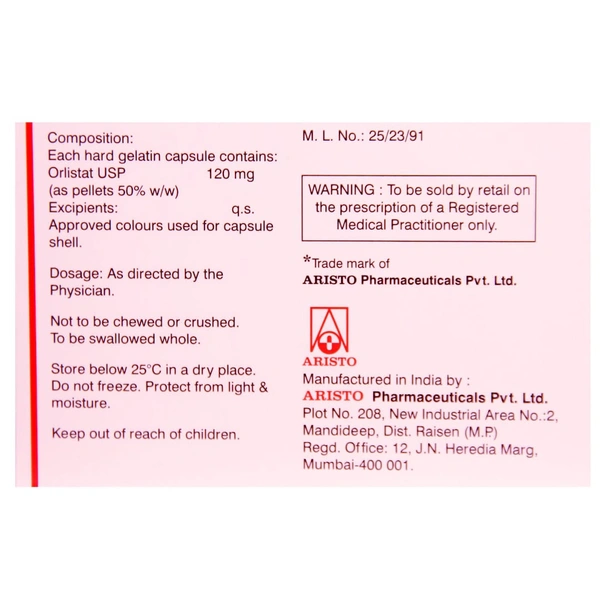 O-Stat 120 Capsule  - Prescription Required