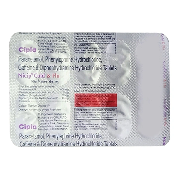 Nicip Cold & Flu Tablet  - Prescription Required