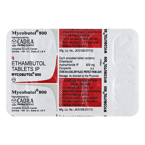 Mycobutol 800 Tablet  - Prescription Required