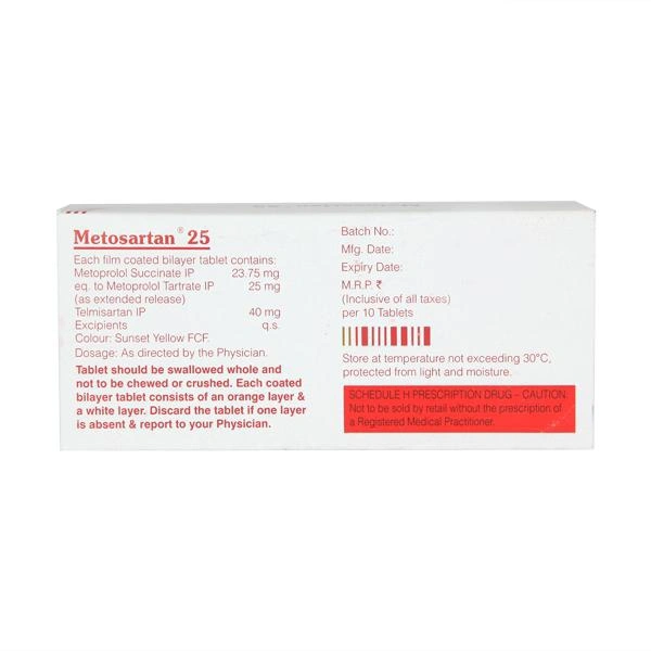 Metosartan 25 Tablet  - 