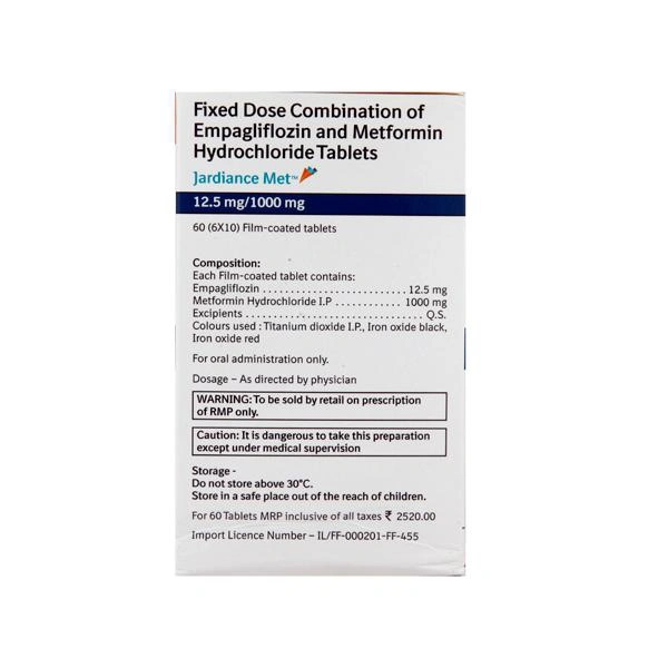 Jardiance Met 12.5mg/1000mg Tablet  - Prescription Required