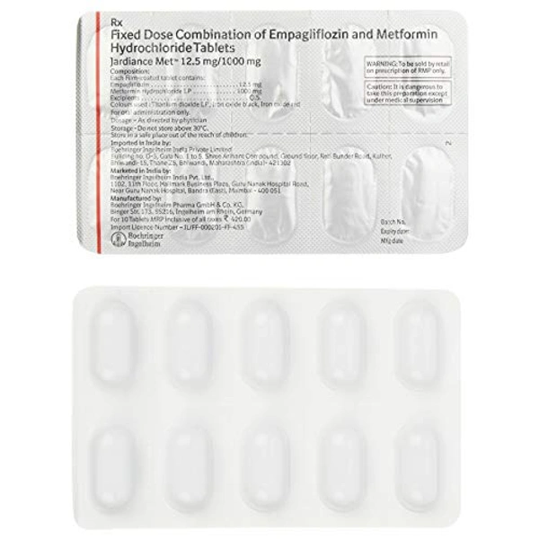 Jardiance Met 12.5mg/1000mg Tablet  - Prescription Required