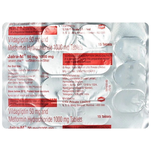 Jalra-M 50mg/1000mg Tablet  - Prescription Required