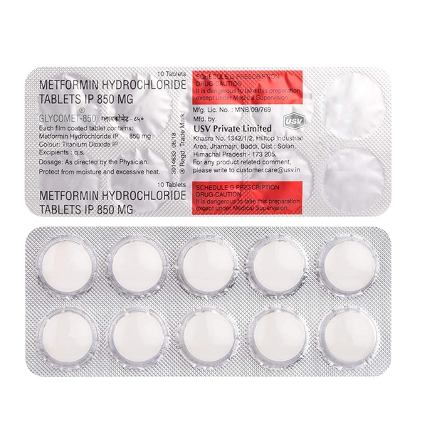 Glycomet 850 Tablet  - Prescription Required