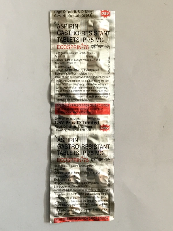 Ecosprin 75 Tablet  - Prescription Required