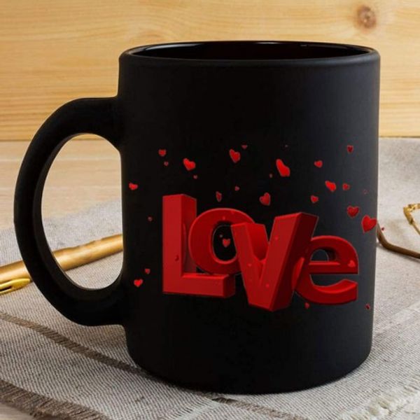 Buy Personalized/Customized Matte Black Photo Magic Mug Gift Personalized  Mug for Valentine Day or Special Occasion, 1 Key Chain Free, Imprint Gift  Online at Low Prices in India 