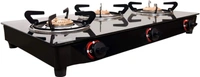 Butterfly Smart Glass 3 Burner Gas Stove, Black, Manual - 60 x 29 x 11 Centimeters, Black