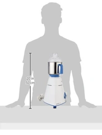 Preethi  Preethi Blue Leaf Diamond mixer grinder, 750 watt, 3 jars & Flexi Lid (Blue/ White) - 750, White and Blue