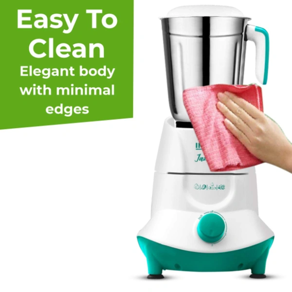 Inalsa  Inalsa Mixer Grinder Jazz Pro -550W with 3 Stainless Steel Jars ( White/Green ) - 550, White and Green