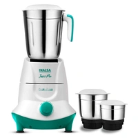 Inalsa  Inalsa Mixer Grinder Jazz Pro -550W with 3 Stainless Steel Jars ( White/Green ) - 550, White and Green
