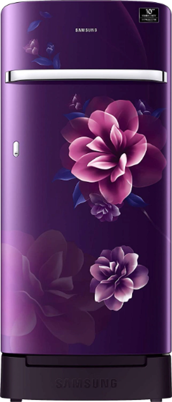 Samsung 198 L 4 Star Inverter Direct-Cool Single Door Refrigerator (RR21T2H2XCR/HL, Camellia Purple, Base Stand with Drawer) - 198 Litres, Camellia Purple