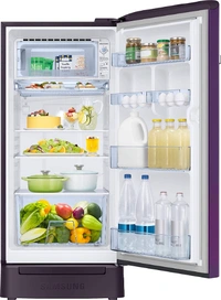 Samsung 198 L 4 Star Inverter Direct-Cool Single Door Refrigerator (RR21T2H2XCR/HL, Camellia Purple, Base Stand with Drawer) - 198 Litres, Camellia Purple