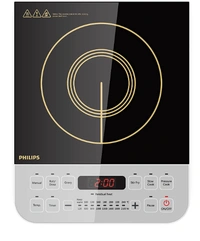 Philips Viva Collection HD4928/01 2100-Watt Induction Cooktop (Black) - 2100 Watt, Black