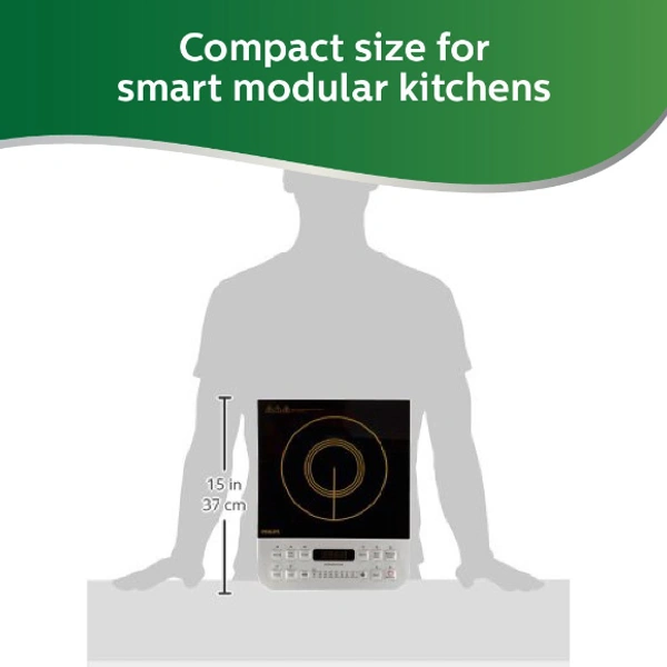 Philips Viva Collection HD4928/01 2100-Watt Induction Cooktop (Black) - 2100 Watt, Black