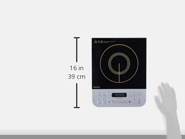 Philips Viva Collection HD4928/01 2100-Watt Induction Cooktop (Black) - 2100 Watt, Black
