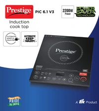 Prestige Induction Cooktop Pic 6.1 V3 2200 Watts - Black - 2200 Watts, Black