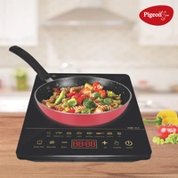 Pigeon Cruise 1800 watt Induction Cooktop (12303) with Touch Button, Induction Stove comes with 7 Preset Menus and Auto-Shut Off features (Black) - 1800 Watts, Black