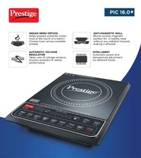 Prestige PIC 16.0+ 1900- Watt Induction Cooktop with Push button (Black) - 1900, Black