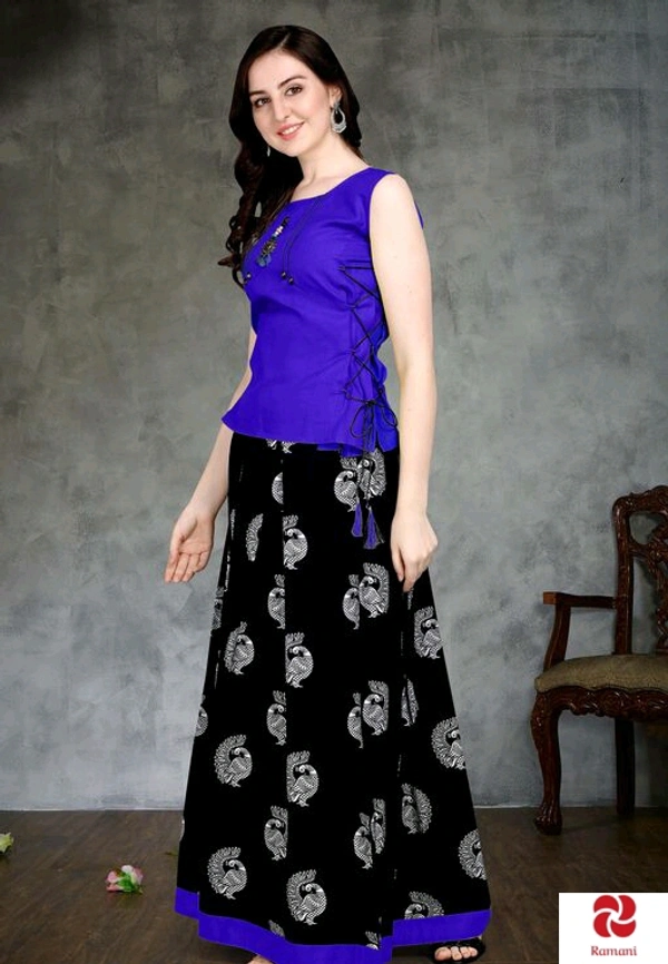 Classy Partywear Women Ethnic Skirts and Tops - All Size, Blue, Red, Green, Orange