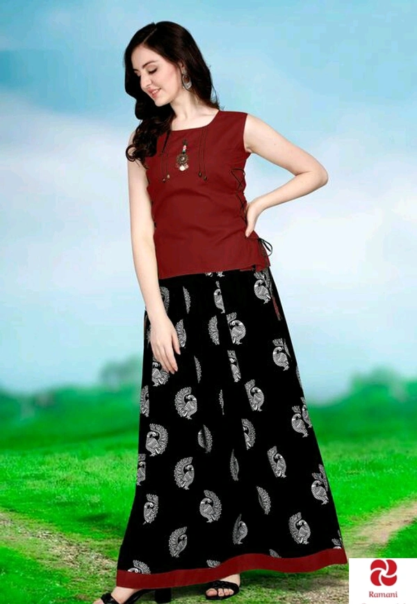 Classy Partywear Women Ethnic Skirts and Tops - All Size, Blue, Red, Green, Orange