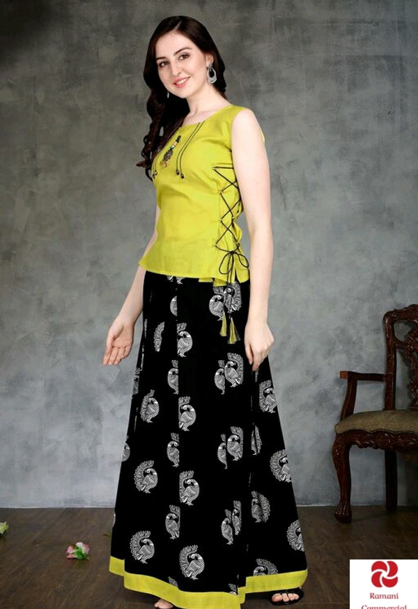 Classy Partywear Women Ethnic Skirts and Tops - All Size, Blue, Red, Green, Orange