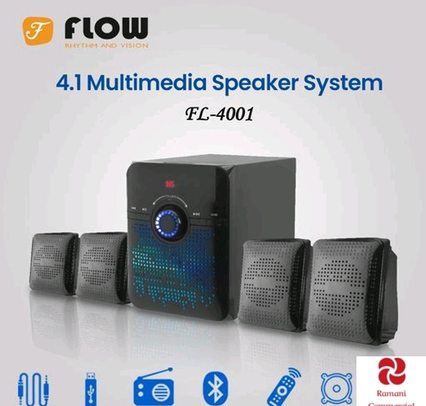 Flow FL4001 Bluetooth 4.1 Multimedia Speaker Home Theater System - Black