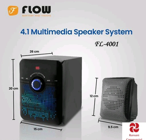 Flow FL4001 Bluetooth 4.1 Multimedia Speaker Home Theater System - Black