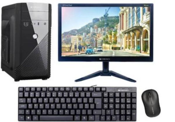 Assembled Computer Set -- Core i3 Processor | 1 TB | 18.5 inch Display - 18.5, Black