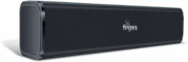 Fingers F2.0 6 W Laptop/Desktop Speaker  (Black, 2.0 Channel) - 31 cm x 6 cm x 6 cm, Black