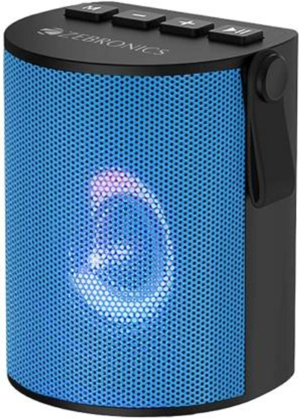 Zebronics ZEB-BELLOW 3 W Bluetooth Speaker  (Blue, Mono Channel) - 6.6 cm x 8.6 cm x 6 cm, Blue