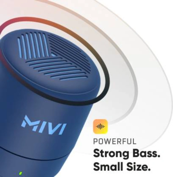 Mivi Play 5 W Portable Bluetooth Speaker  (Blue, Mono Channel) - 8 cm x 6.8 cm x 7 cm, Blue, Green, Black, Orange, White, Light Blue