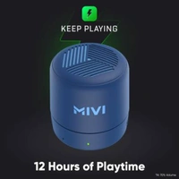 Mivi Play 5 W Portable Bluetooth Speaker  (Blue, Mono Channel) - 8 cm x 6.8 cm x 7 cm, Blue, Green, Black, Orange, White, Light Blue