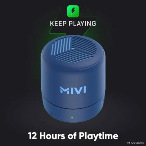 Mivi Play 5 W Portable Bluetooth Speaker  (Blue, Mono Channel) - 8 cm x 6.8 cm x 7 cm, Blue, Green, Black, Orange, White, Light Blue