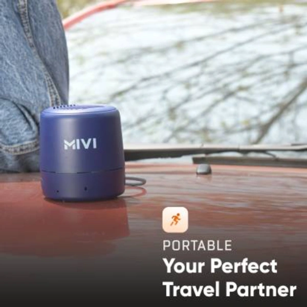 Mivi Play 5 W Portable Bluetooth Speaker  (Blue, Mono Channel) - 8 cm x 6.8 cm x 7 cm, Blue, Green, Black, Orange, White, Light Blue