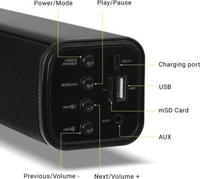 Zebronics Zeb-Vita Plus 16 W Bluetooth Laptop/Desktop Speaker  (Black, Stereo Channel) - 31.3 cm x 6.2 cm x 6.5 cm, Black, Blue, Red, Grey