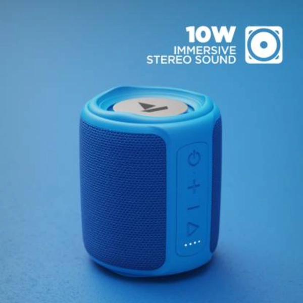 boAt Stone 350 10 W Bluetooth Speaker  (Blue, Mono Channel) - 9 cm x 9.3 cm x 11 cm, Blue, Red, Black