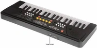 Electronic Musical Keyboard Without Mic for Kids - 37 Keys, Black
